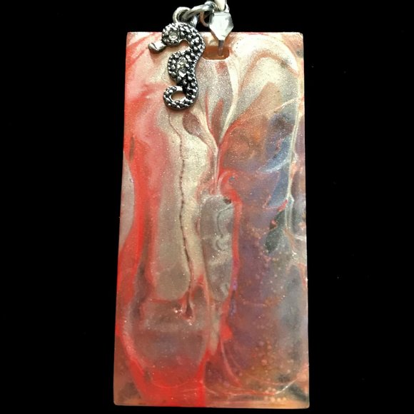 NWOT Wearable Art Resin Pendant, Resin Art - Picture 10 of 16
